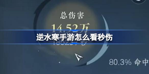 逆水寒手游怎么看秒伤 攻略明确升级步骤
