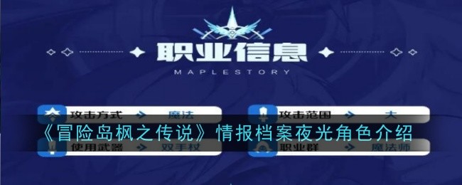 冒险岛枫之传说情报档案夜光角色介绍