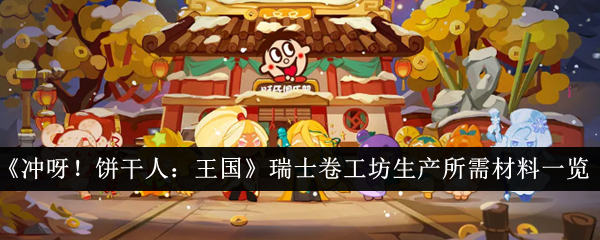 冲呀！饼干人：王国瑞士卷工坊生产所需材料一览