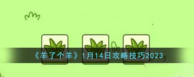 羊了个羊1月14日攻略技巧2023