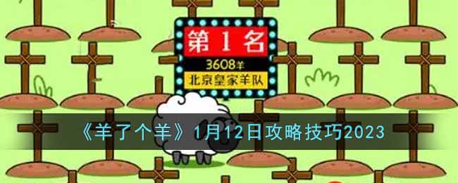 羊了个羊1月12日攻略技巧2023