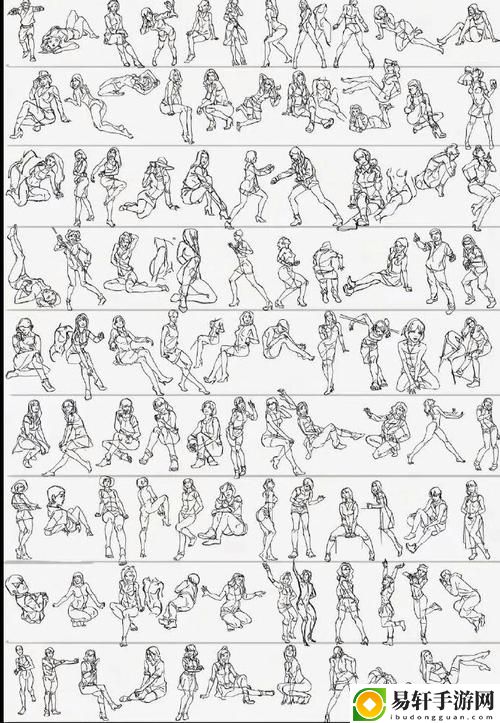  通过真人示范二十八动作小人简笔画，轻松掌握简单绘画技巧