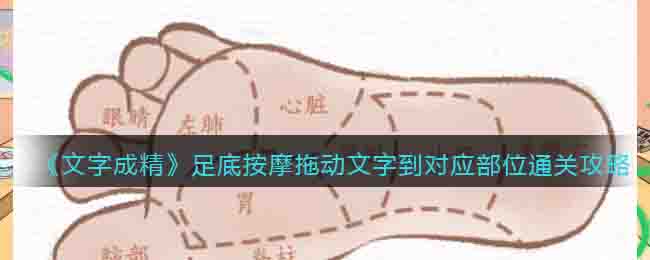 文字成精足底按摩拖动文字到对应部位通关攻略