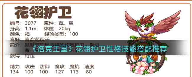 洛克王国花翎护卫性格技能搭配推荐