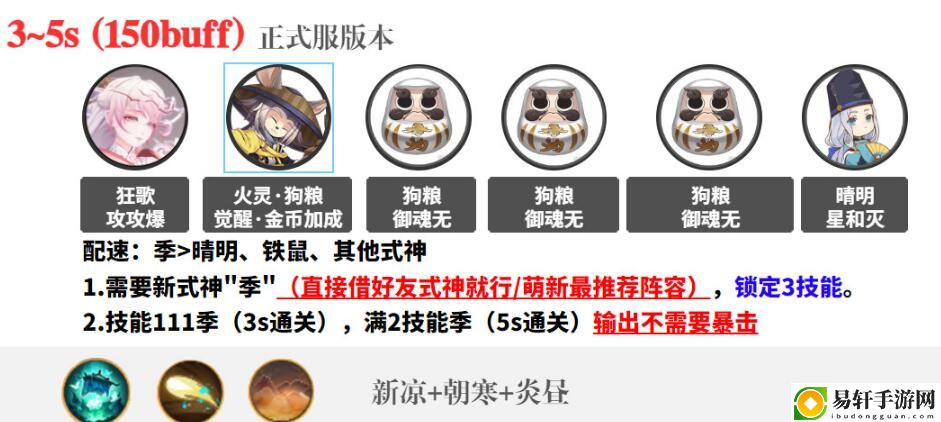 阴阳师化四季爬塔3s阵容攻略 化四季爬塔3s阵容搭配推荐